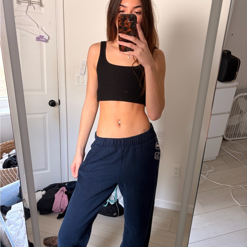 Navy Blue Garage Sweat Pants